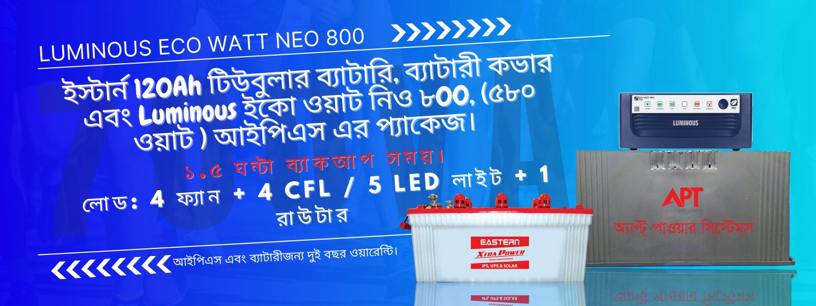 Luminous-Eco-Watt-Neo-800-with-Eastern-120Ah-Tubular-Battery-and-Battery-Cover