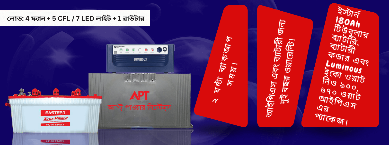 Luminous-Eco-Watt-Neo-900-with-Eastern-180Ah-Tubular-Battery